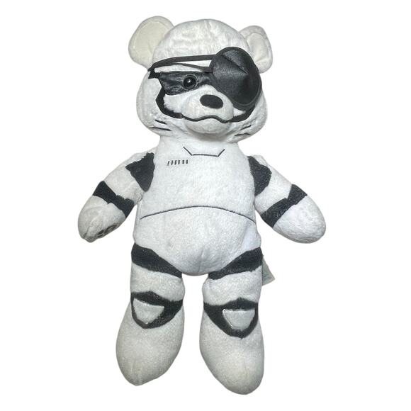Build-A-Bear Pirate Stormtrooper Plush White Bear Star‎ Wars Costume Eye Patch - Picture 1 of 6